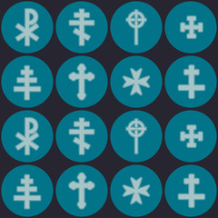 Obraz premium Seamless background with different crosses for your design