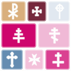 Obraz premium Seamless background with different crosses for your design