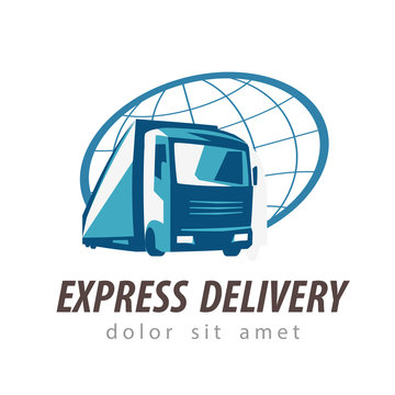 delivery vector logo design template. transport or truck icon