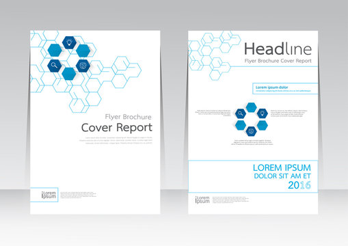 Vector design technology business for Cover Report Annual Brochure Flyer Poster in A4 size