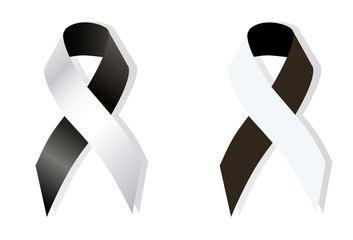 Black and White Ribbon Awareness