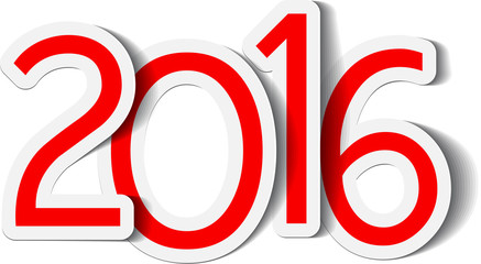 2016 New Year sign.