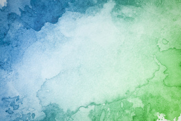 Abstract artistic green blue watercolor background - obrazy, fototapety, plakaty