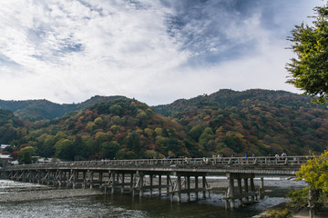 京都　嵐山　渡月橋