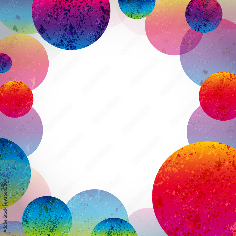 Aufkleber multicolor abstract bright background. circles elements.