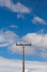 Obraz premium wooden electric pole