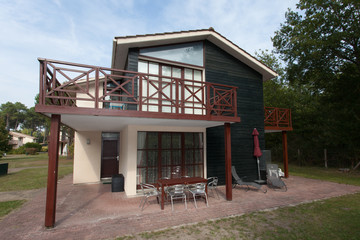 Beautiful and nice house under blue sky