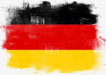 Obraz premium Flag of Germany painted with brush