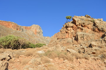 Montagnes entre Kissamos et la plage de Balos
