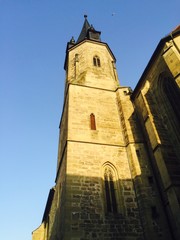 Fototapeta na wymiar Turm der Öhringer Stiftskirche