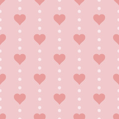 Fototapeta na wymiar Seamless heart pattern, vector illustration