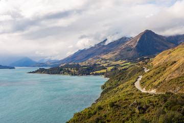 Fototapeta premium road along the Lake