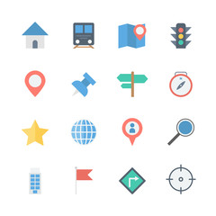 map icons set
