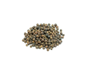 Black pepper on white background