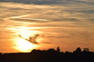 Himmel mit bewegten Wolken