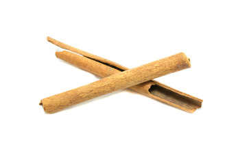 Cinnamon sticks  on white background