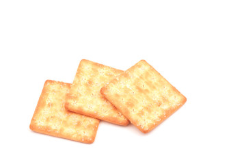 Crackers isolated on white background.