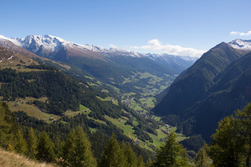View From Grossglockner High Alpine Road Down Into The Valley
