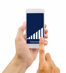 volume up the smartphone