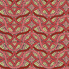 Seamless colored background wall of weave mosaic.