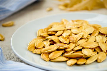 Baked and Salted Pumpkin Seeds