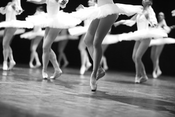 Ballerinas flitting on stage