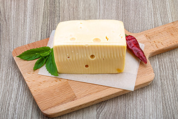 Yellow cheese brick