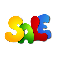 Message Sale Colored letters for design