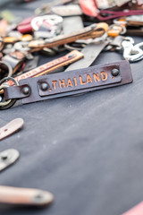 leather keyring souvenir from Thailand