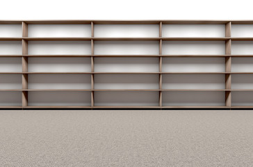 Library Bookshelf Empty