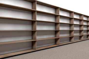 Library Bookshelf Empty