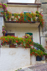 Balconi fioriti a Colle di Tora