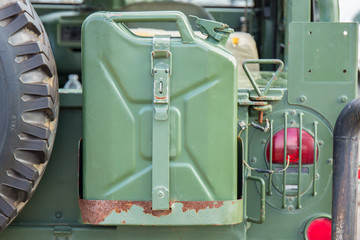 Fototapeta premium Back of Military car.