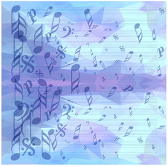 bright music notes vintage paper