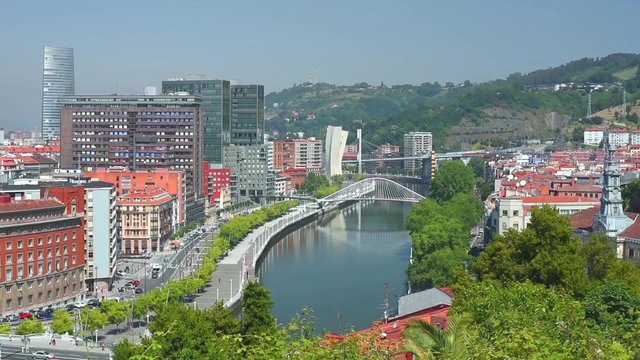 View of Bilbao in a sunny summer day