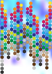 hexagonal shapes on bokeh background