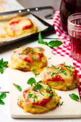 vegetarian pizza from a cauliflower