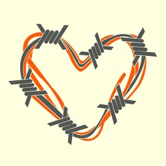 logo heart of barbed wire