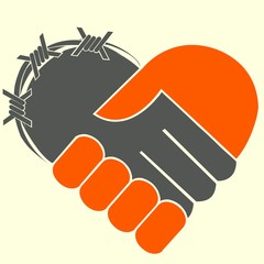 logo helping hand against violence