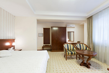 Interior of a hotel bedroom