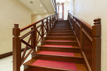 Corridor with stairs - hotel interior