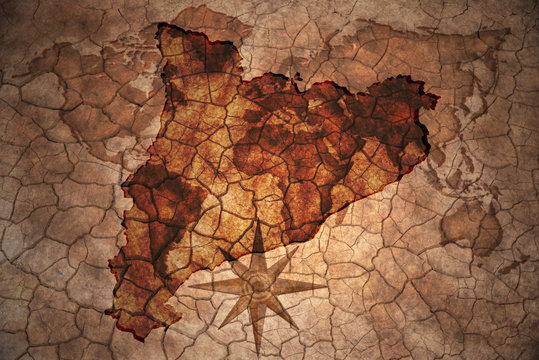 vintage catalonia map