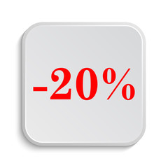 20 percent discount icon
