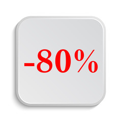 80 percent discount icon