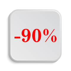 90 percent discount icon