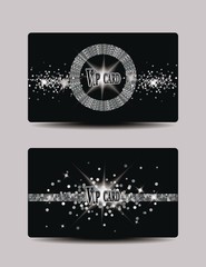 Glitter VIP silver cards
