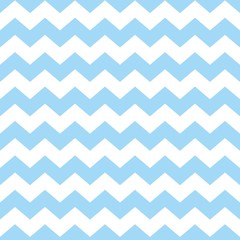Tile chevron vector pattern with pastel blue and white zig zag background