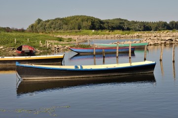 Fototapeta premium boat on a river