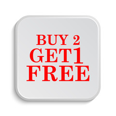 Buy 2 get 1 free offer icon