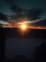 sunrise at garda lake